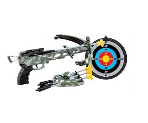 Toy Military Crossbow Set with Target for Kids